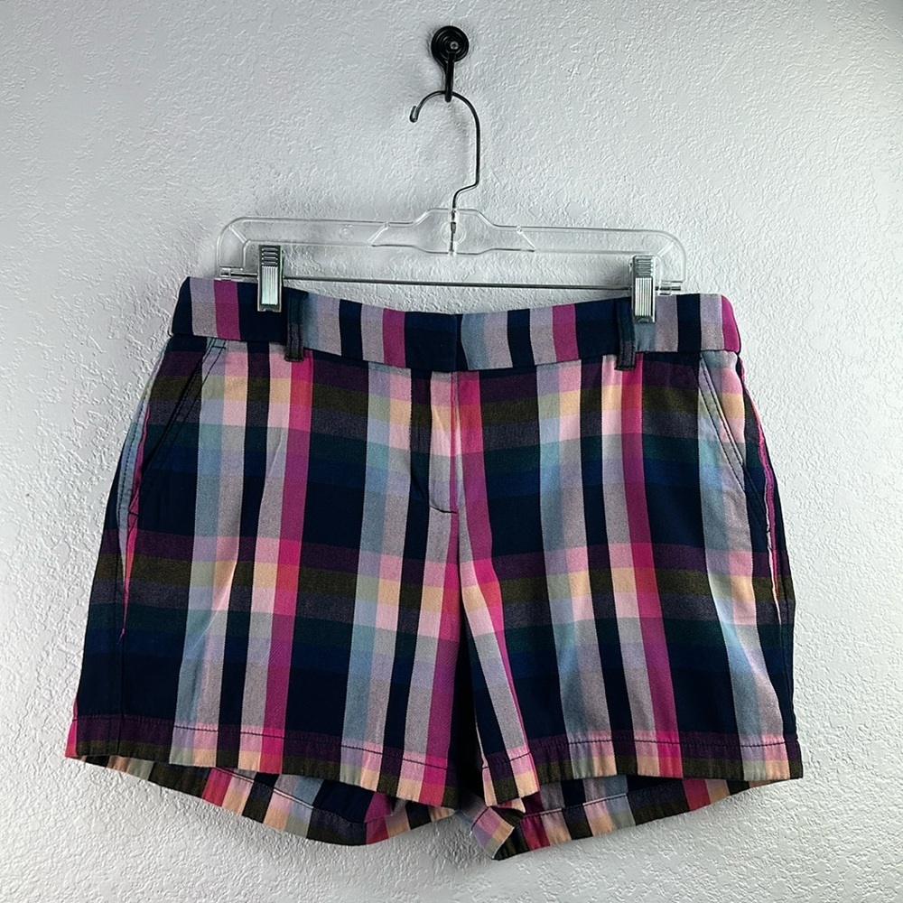 J.Crew Women’s 5" mixed-plaid classic chino shorts Size 10 NC0213
